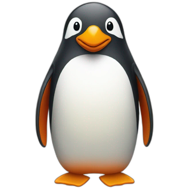multicolor penguin greeting emoji