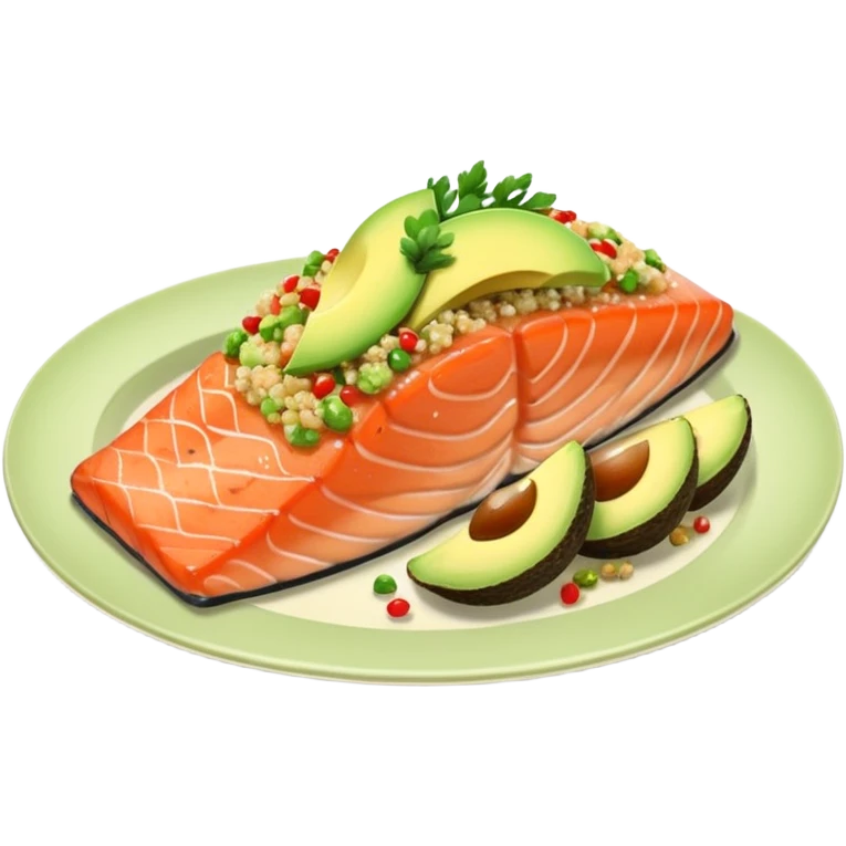 Salmon with Quinoa and Avocado emoji