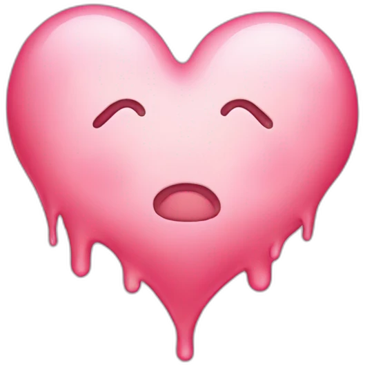 Heart melts emoji