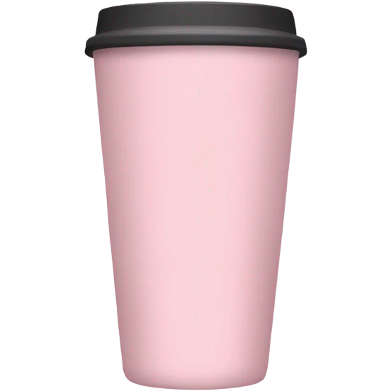Light pink tumbler without face emoji