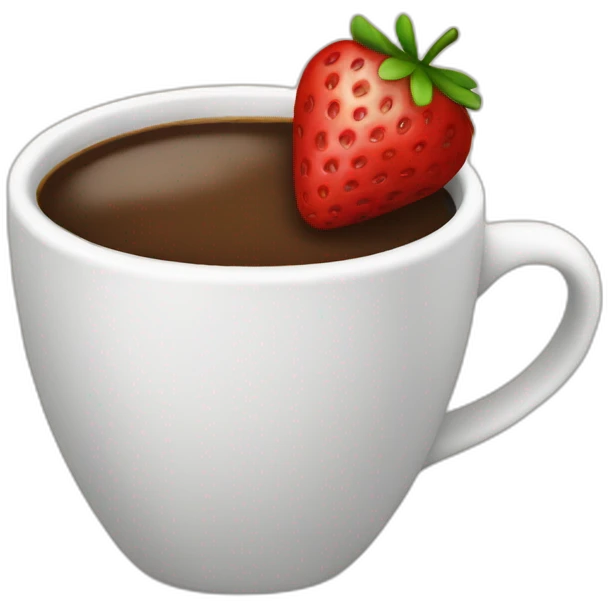 Coffee with strawberries  emoji
