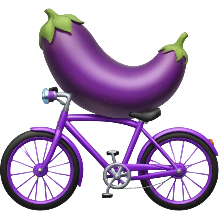 eggplant on a bike emoji