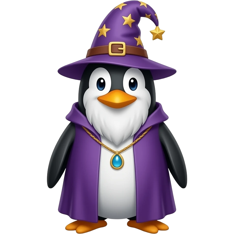 Penguin Wizard emoji