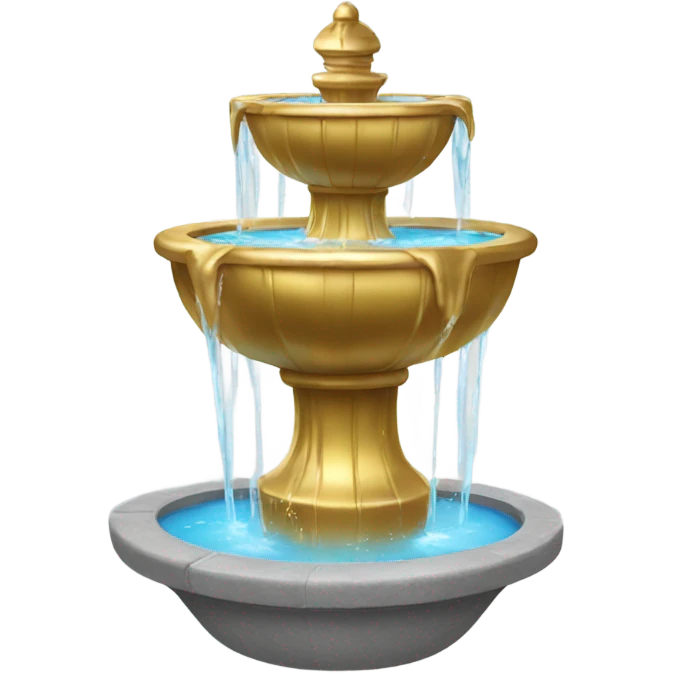gold water fountain emoji