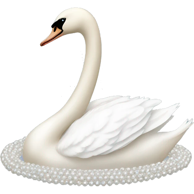 Swan with pearls emoji