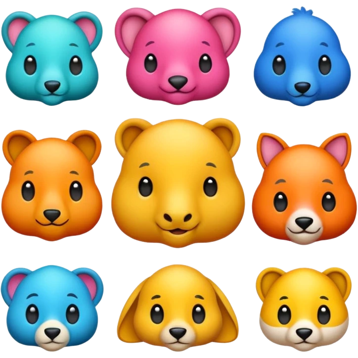Animales divertidos y tiernos emoji