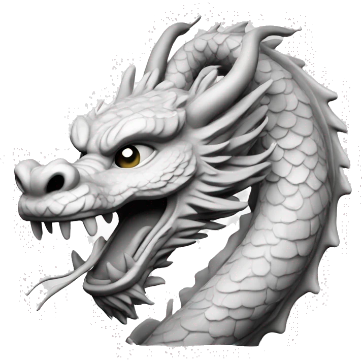 chinese dragon no color emoji