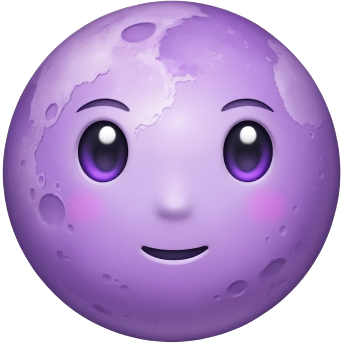 realistic Light purple moon emoji