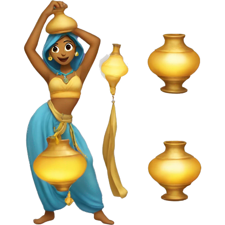 female genie in lamp emoji