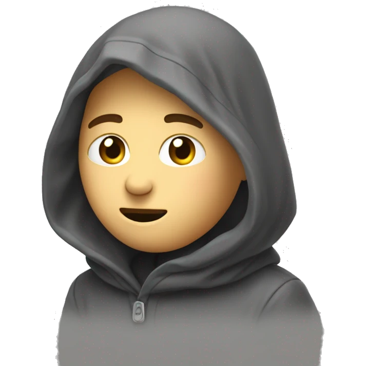 ￼ person with hands down hiding emoji
