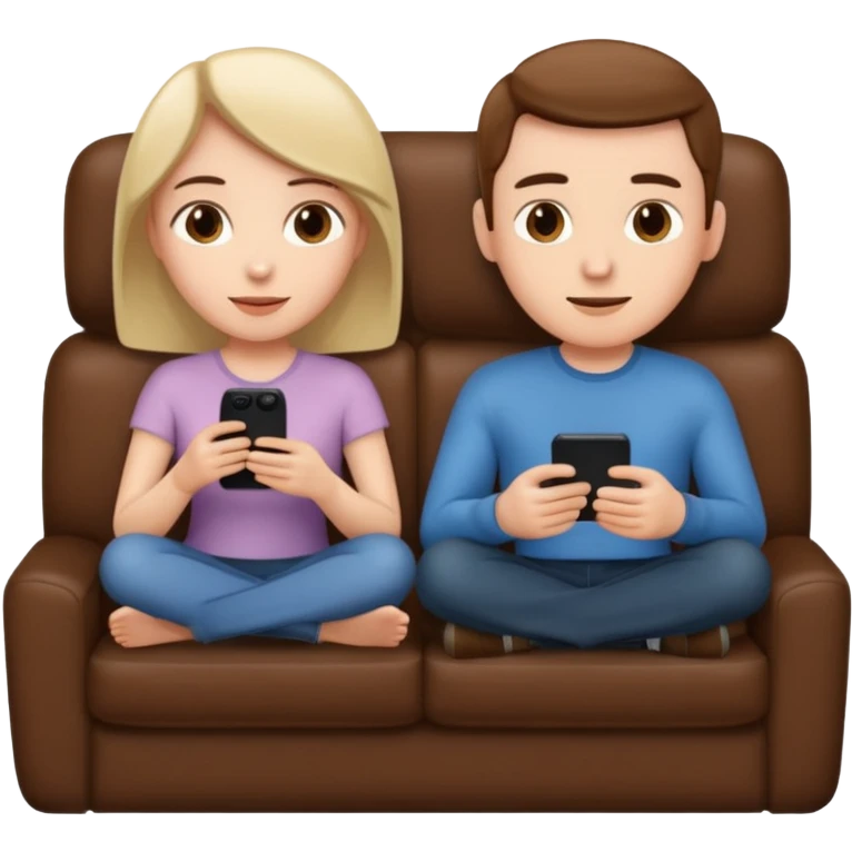 A couple sitting on a sofa watching a movie emoji