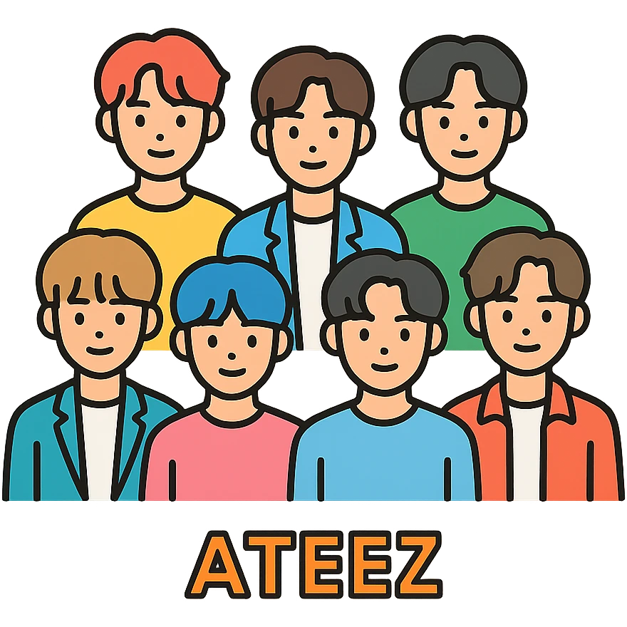 Ateez Kpop boy group emoji