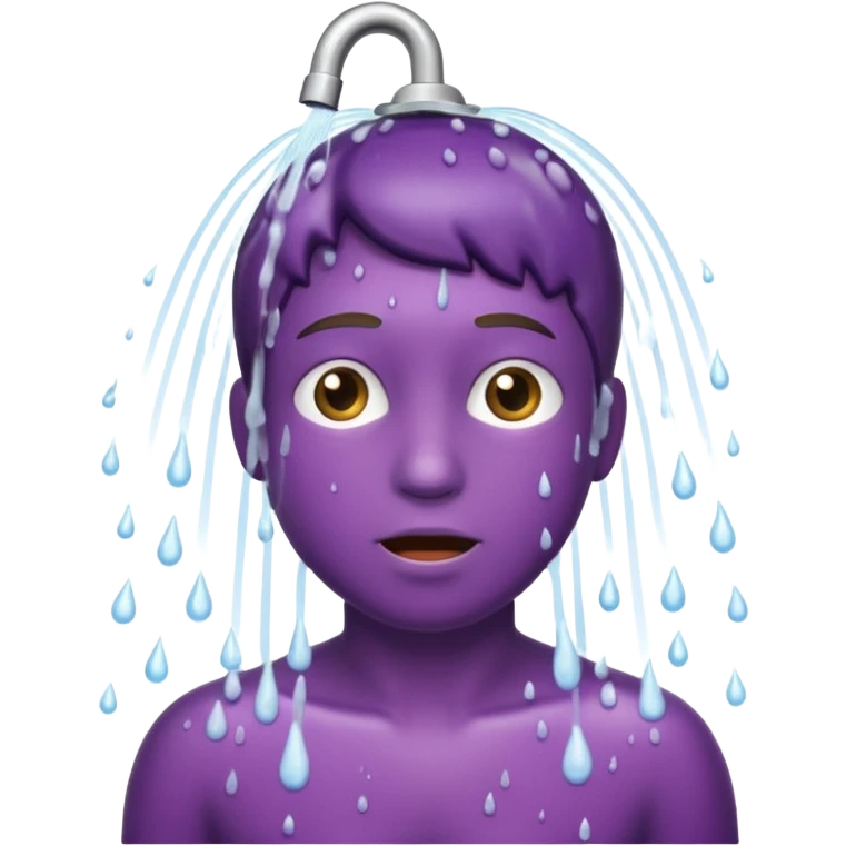 Una berenjena en la ducha emoji