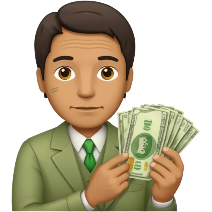 man holding money emoji
