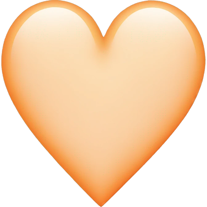 very pale orange heart shape emoji