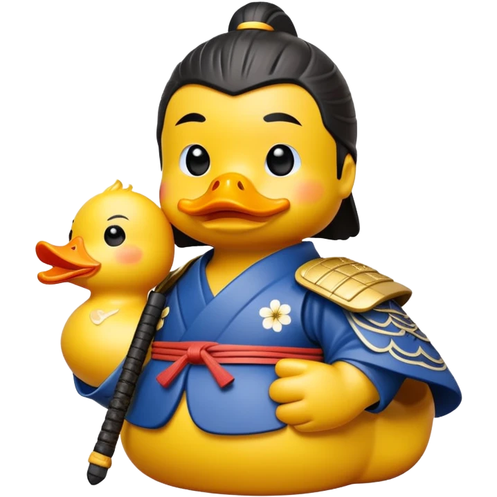 Samurai with rubber duck emoji