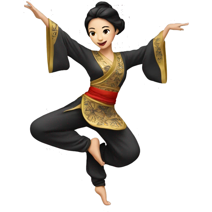Oriental brunette woman dancer  emoji