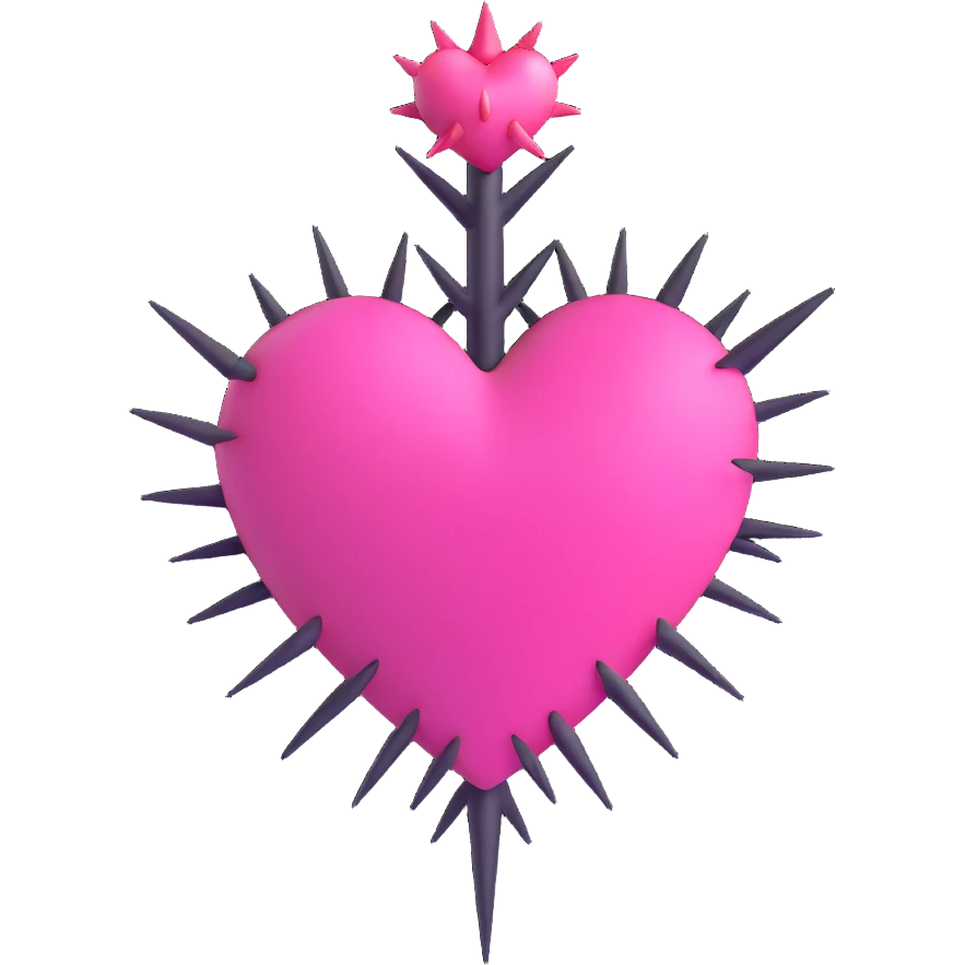 pink heart with thorns emoji