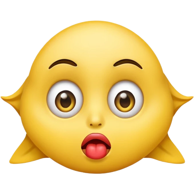 Un emoji surpris qui suce emoji