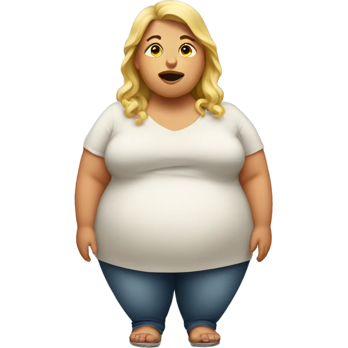 Fat woman emoji