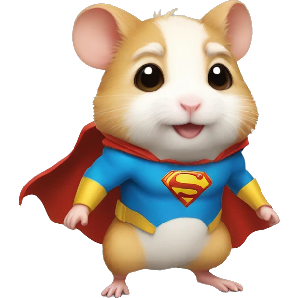 Superhero hamster  emoji