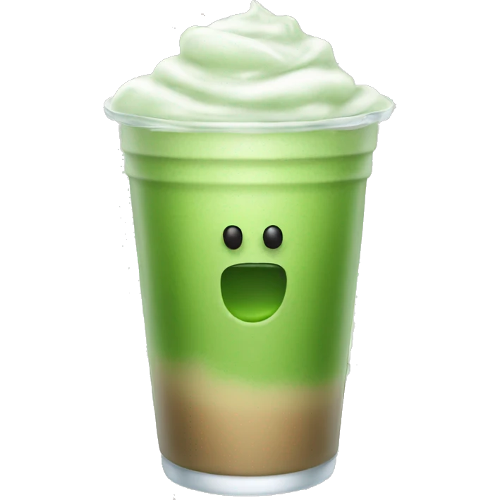 iced matcha latte  emoji