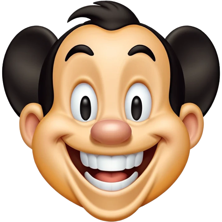 goofy dog from Disney, laughing emoji