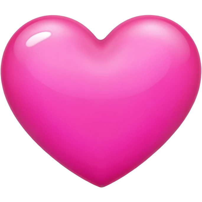 The heart is a bright pink color  emoji