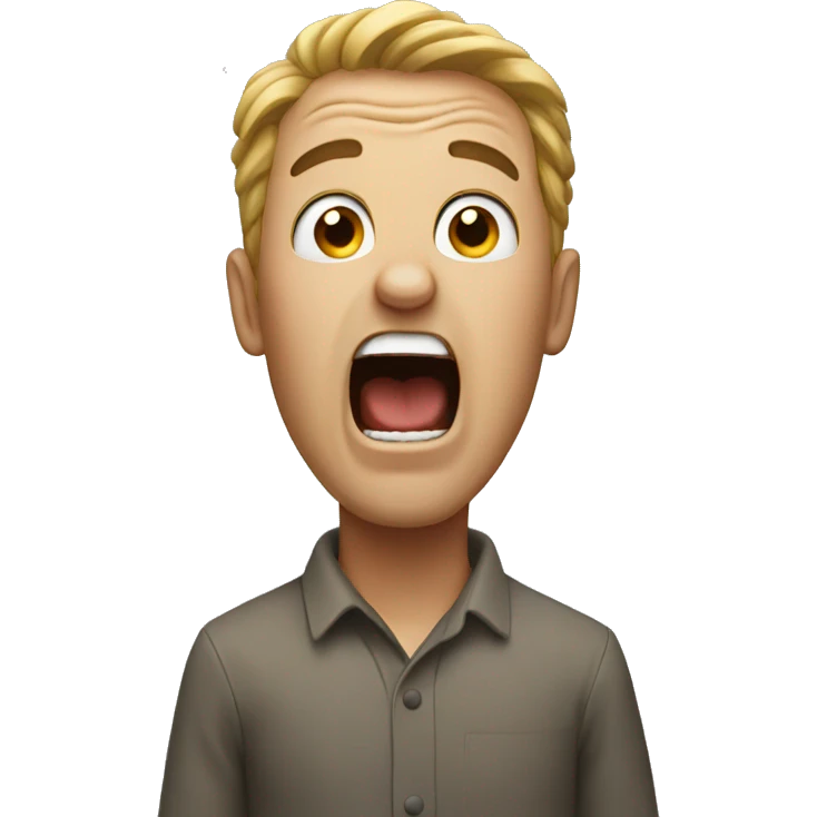 man screaming emoji