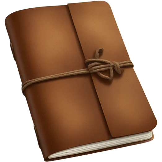 Brown travelers notebook emoji