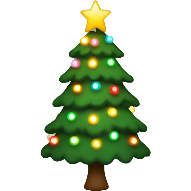 Christmas tree with lights  emoji