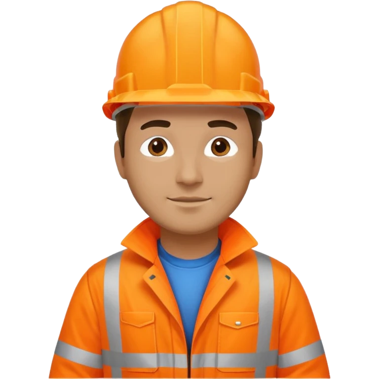 man in hi vis orange coat and jeans emoji