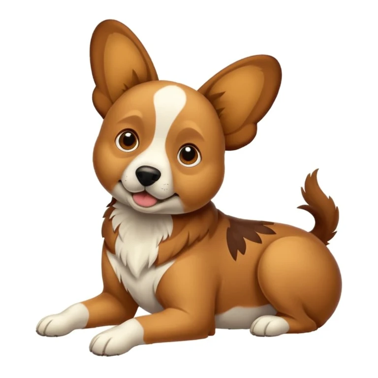 Ein Hund mit einem Schmetterling auf der nase emoji