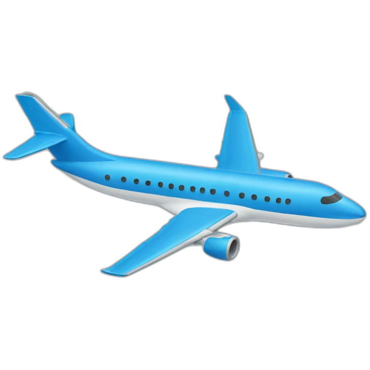 Blue plane emoji