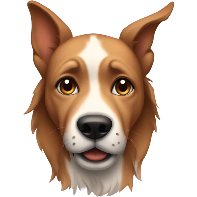 a dog with a scar emoji