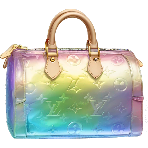 Iridescent Louis Vuitton bag emoji
