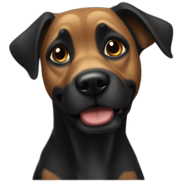 Chien noir  emoji
