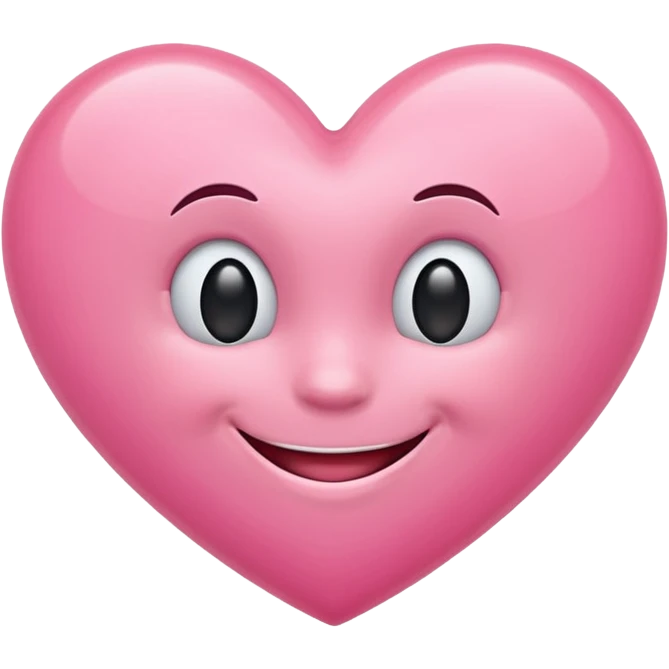 a pink heart smiling emoji