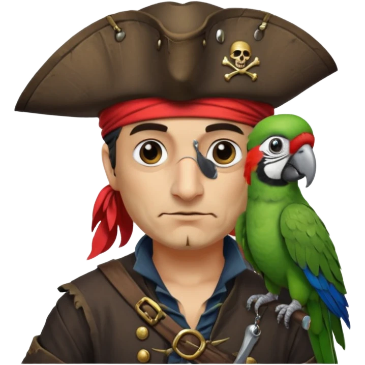 pirate and parrot emoji