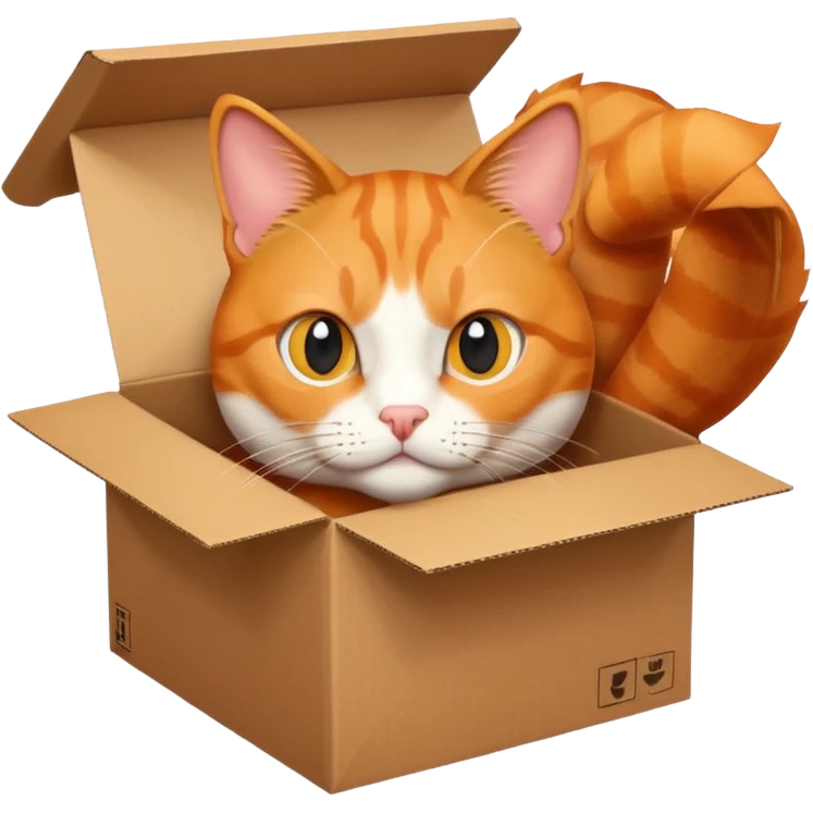 a cat in the box emoji