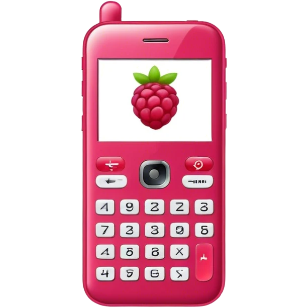 raspberry looks a mobile phone emoji