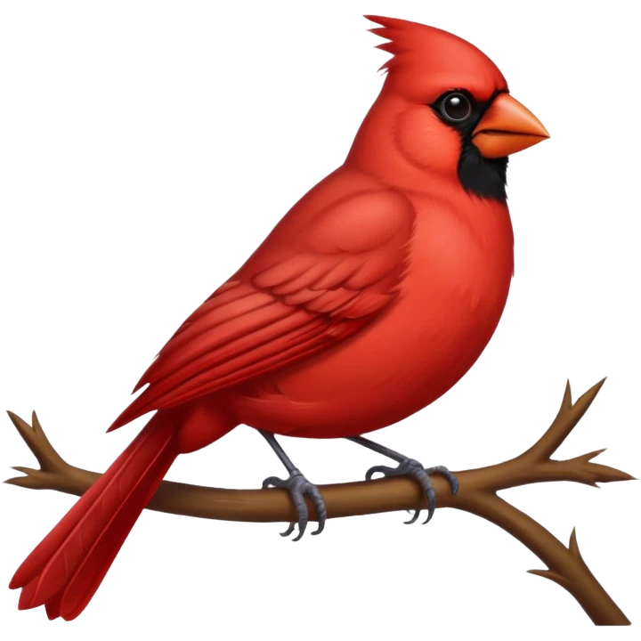 Red cardinal for text emoji