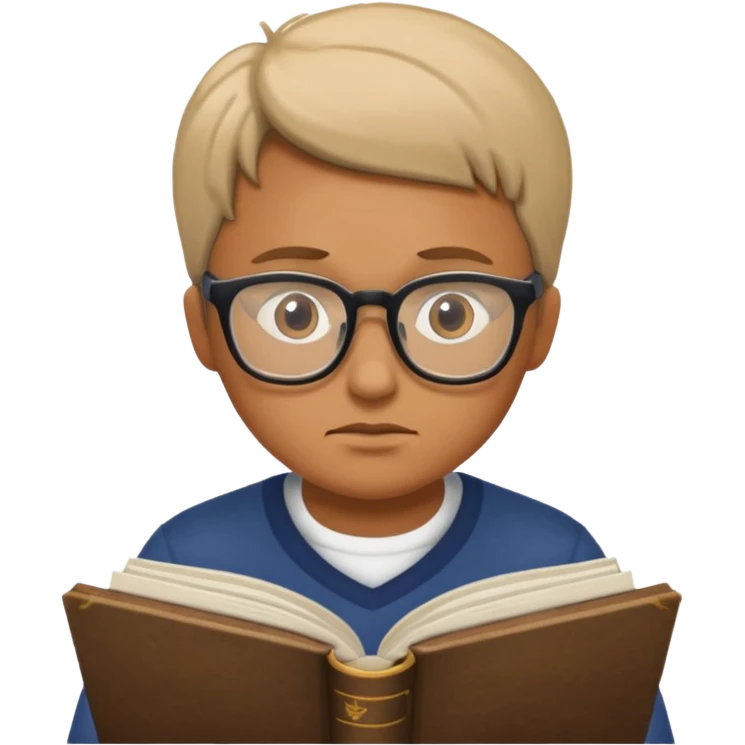 someone who is reading a book to learn the history  emoji