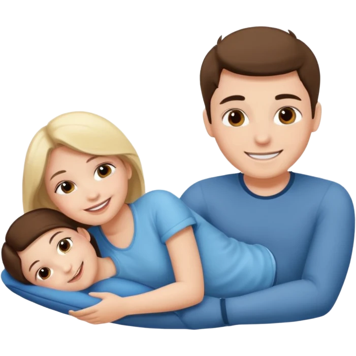 Girl and boy laying up  emoji