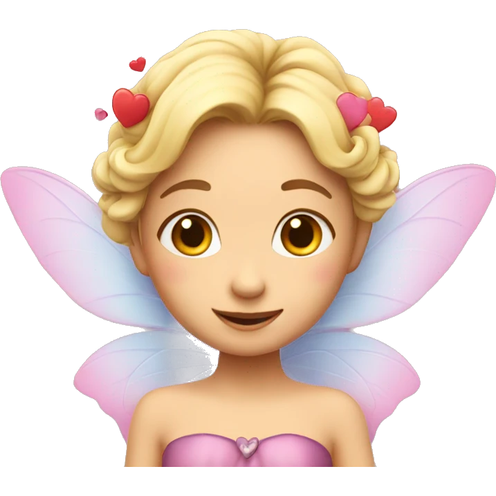 Fairy with hearts emoji