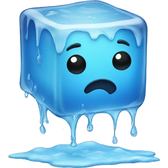Melting ice cube emoji