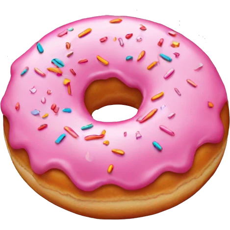 Pink donut with sprinkles  emoji