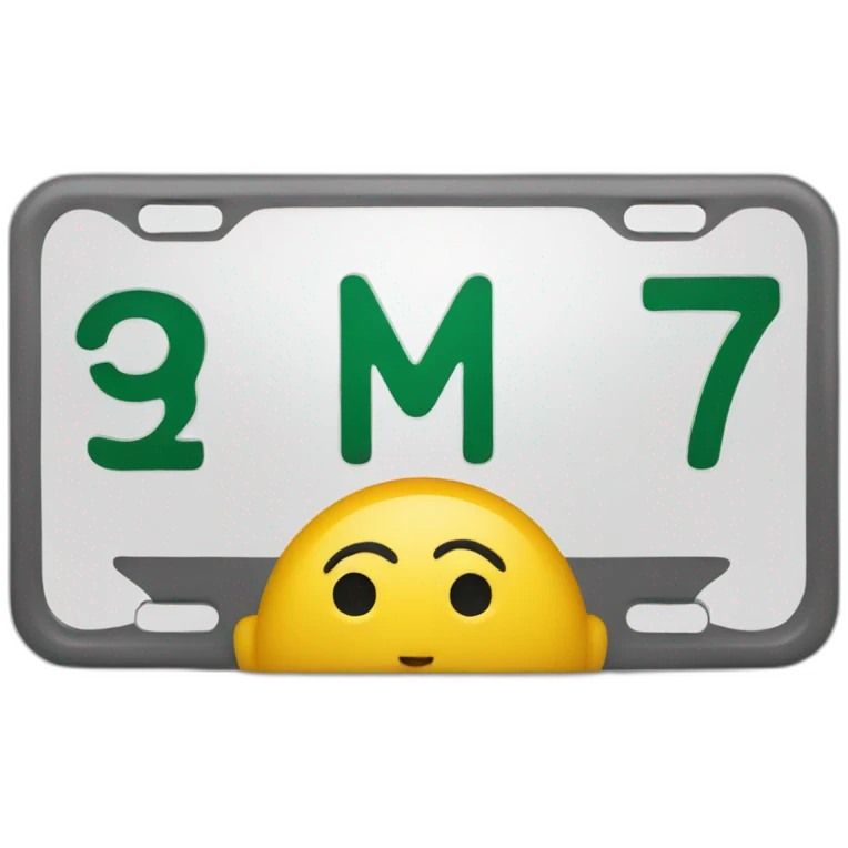 License plate emoji