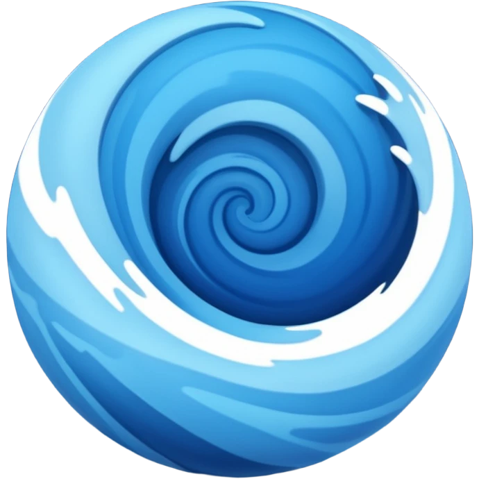 Can you make me an emoji of a blue planet? Without a face, an actual planet. I like swirls of different shades of blue but no clouds  emoji