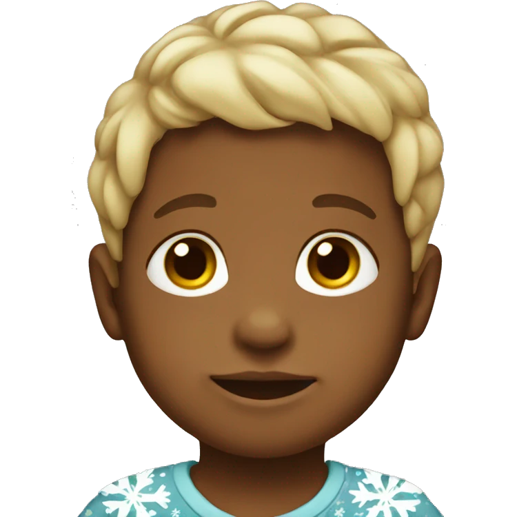 Baby boy wearing Christmas clothes emoji